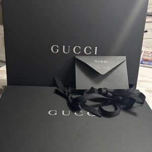 2 Gucci Black Luxury Boxes and ribbons medium size